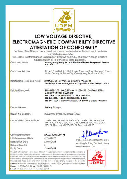 중국 GuangDong Heng AnShun Electrical Power Equipment Service Co., Ltd. 인증